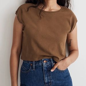 SOLD ~ Crewneck Cropped Muscle Tank